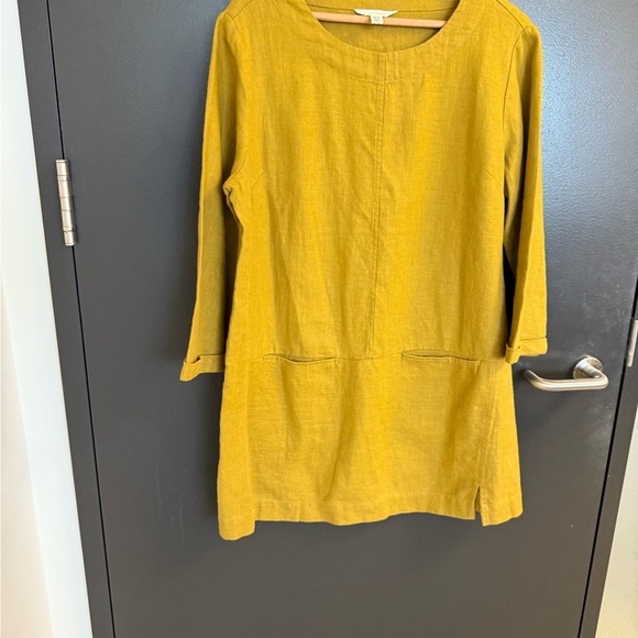 Seasalt Cornwall size 10 NWOT Elegant Mustard Yellow Women's Tunic- brighter… - Picture 14 of 15